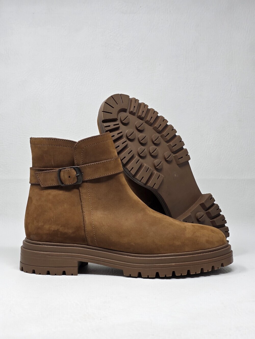 Steve Madden Maezy Upper Brown Leather Women's Size 9 M Boots New